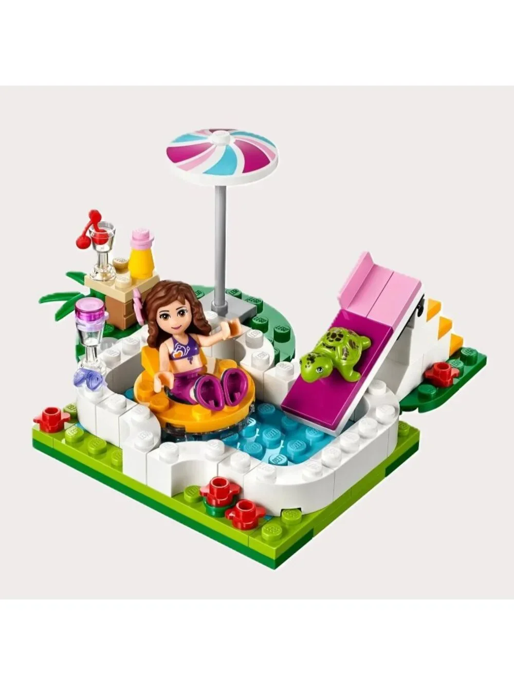 Lego Friends Olivia's Garden Pool Complete Set 41090 with Instructions NO Box